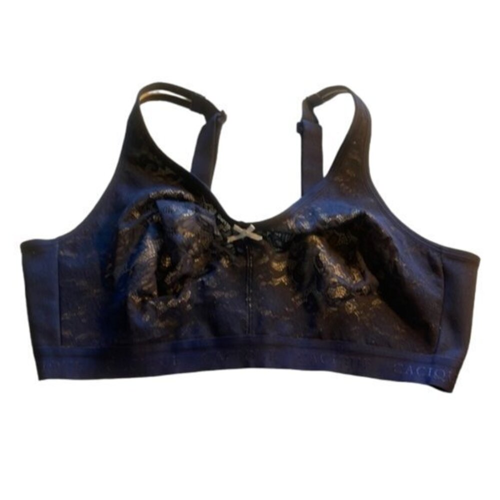 Women's Plus Size Cacique Soft Lace Navy Blue Bra Size 42D GUC #1971